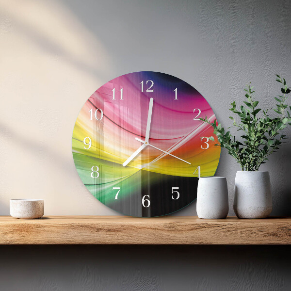Glas wanduhr Abstrakte Linien