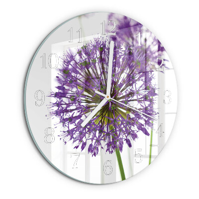 Glas wanduhr Blume