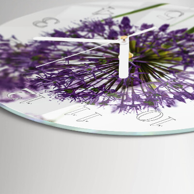 Glas wanduhr Blume