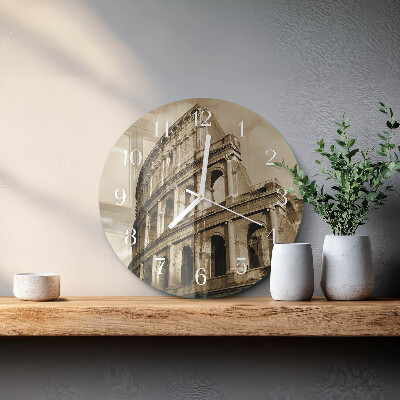 Glas wanduhr Sepia Kolosseum