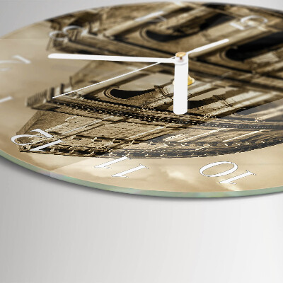 Glas wanduhr Sepia Kolosseum