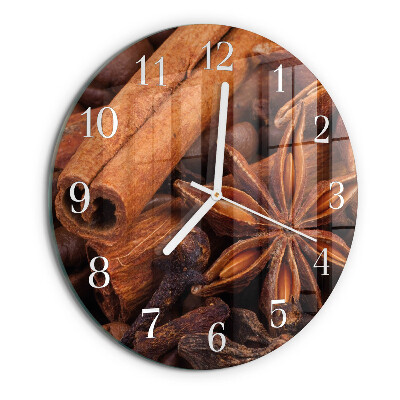 Glas wanduhr Vanille