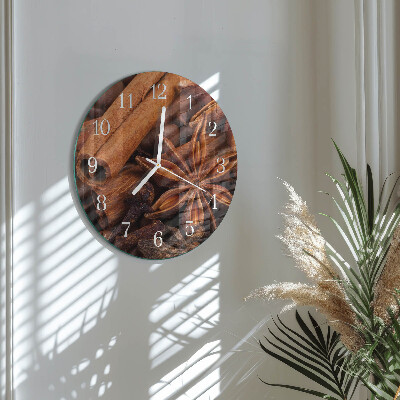 Glas wanduhr Vanille