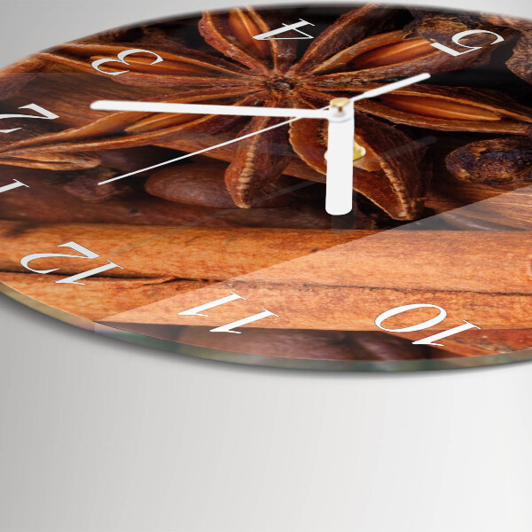 Glas wanduhr Vanille