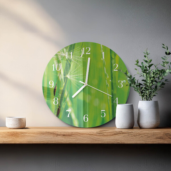Glas wanduhr Gras