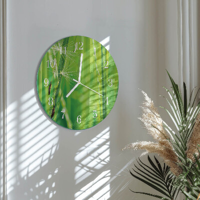 Glas wanduhr Gras