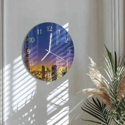 Glas wanduhr Horizon Dubai