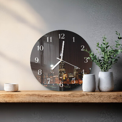 Glas wanduhr Nacht des Horizonts