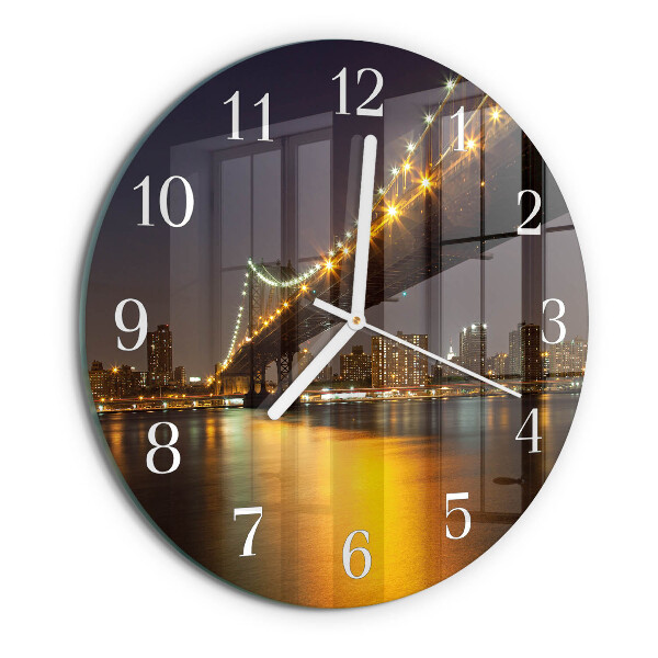 Glas wanduhr Horizontbrücke