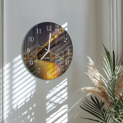 Glas wanduhr Horizontbrücke
