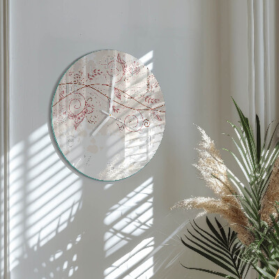 Glas wanduhr Blumenkunst