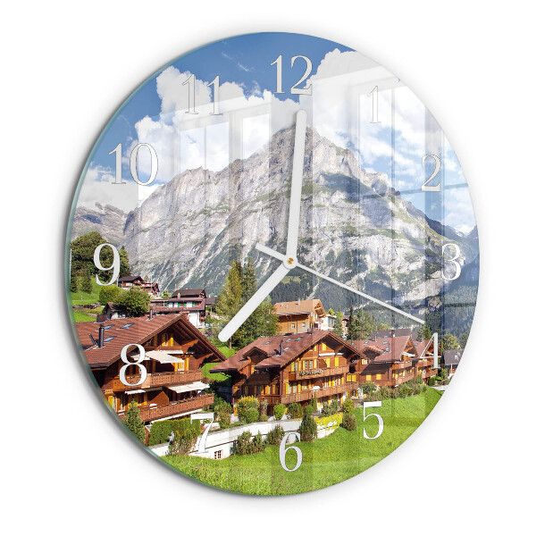 Glas wanduhr Gebirge