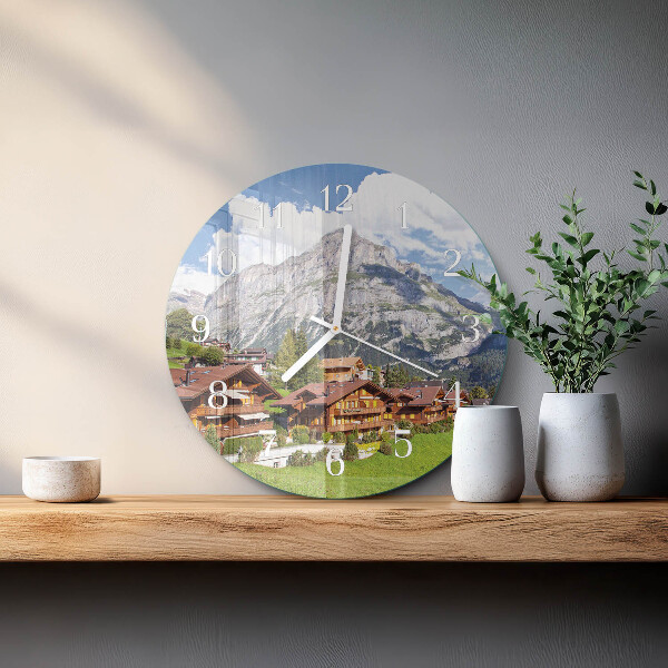 Glas wanduhr Gebirge
