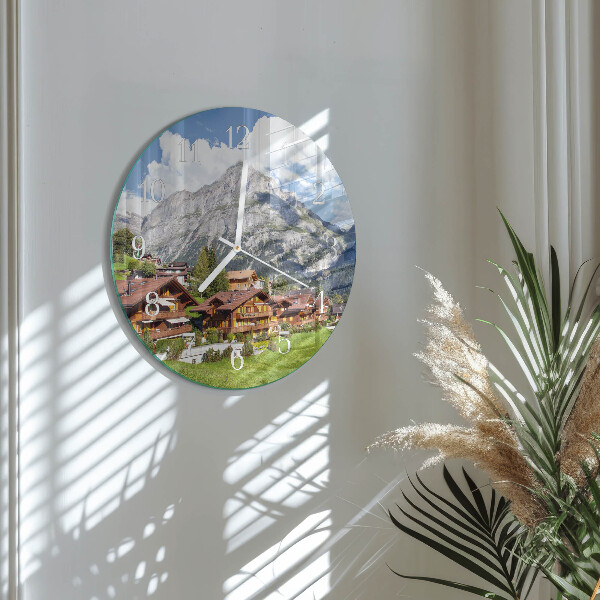 Glas wanduhr Gebirge