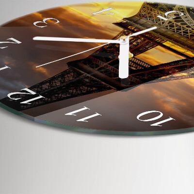 Glas wanduhr Eiffelturm Paris