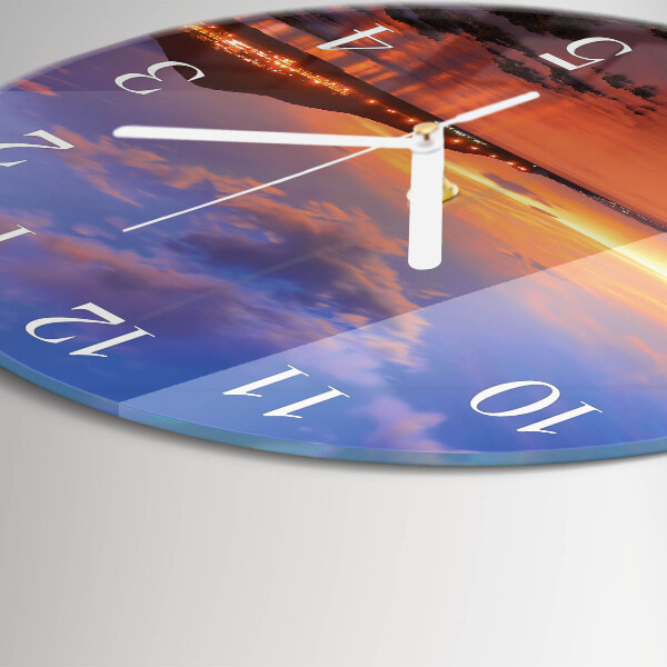 Glas wanduhr Sea Island