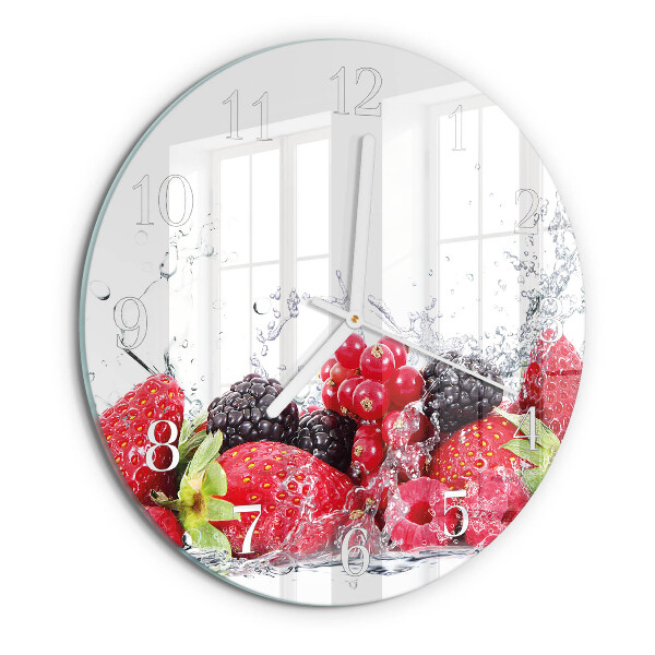 Glas wanduhr Obst