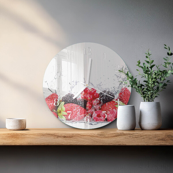 Glas wanduhr Obst