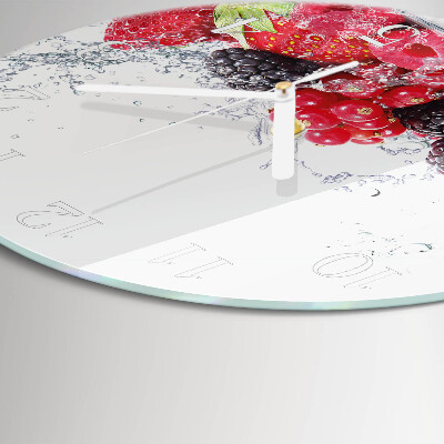 Glas wanduhr Obst