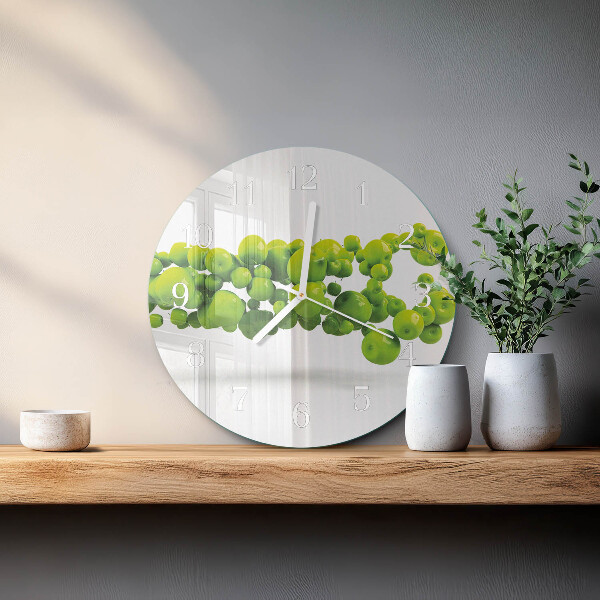 Glas wanduhr Äpfel