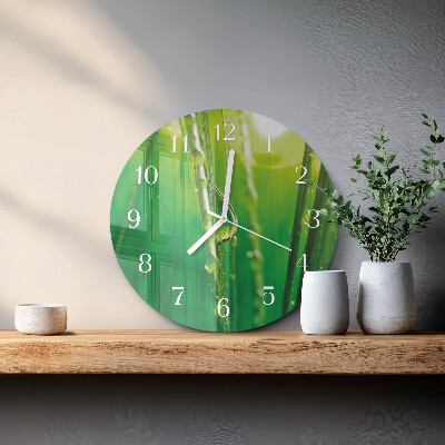 Glas wanduhr Grastropfen