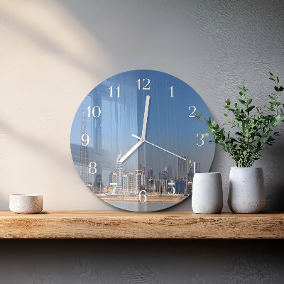 Glas wanduhr Dubai Horizon