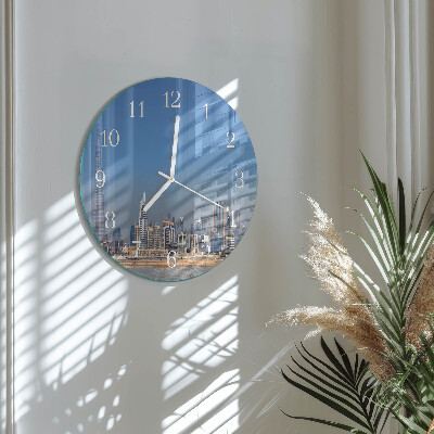 Glas wanduhr Dubai Horizon