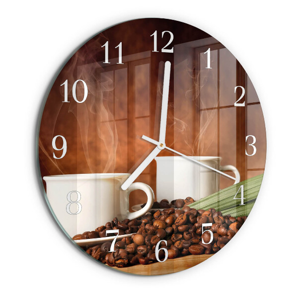 Glas wanduhr Kaffeetassen