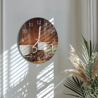 Glas wanduhr Kaffeetassen