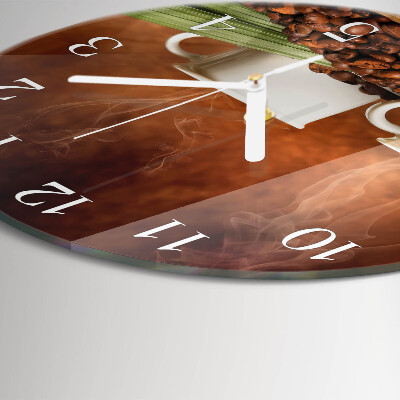 Glas wanduhr Kaffeetassen