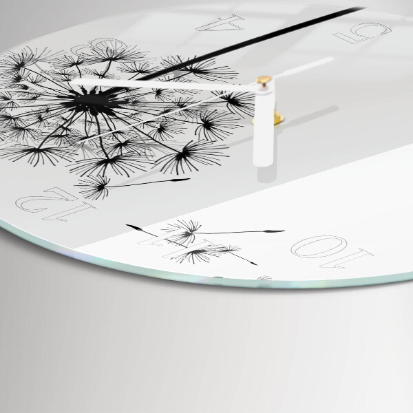 Glas wanduhr Löwenzahn