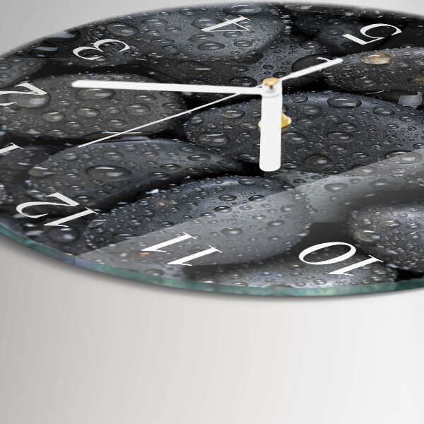 Glas wanduhr Steine ​​Wasser