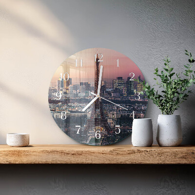 Glas wanduhr Eiffelturm Paris
