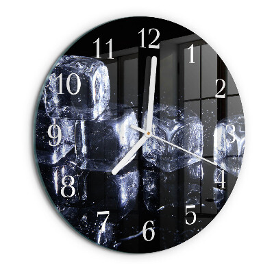 Glas wanduhr Eiswürfel