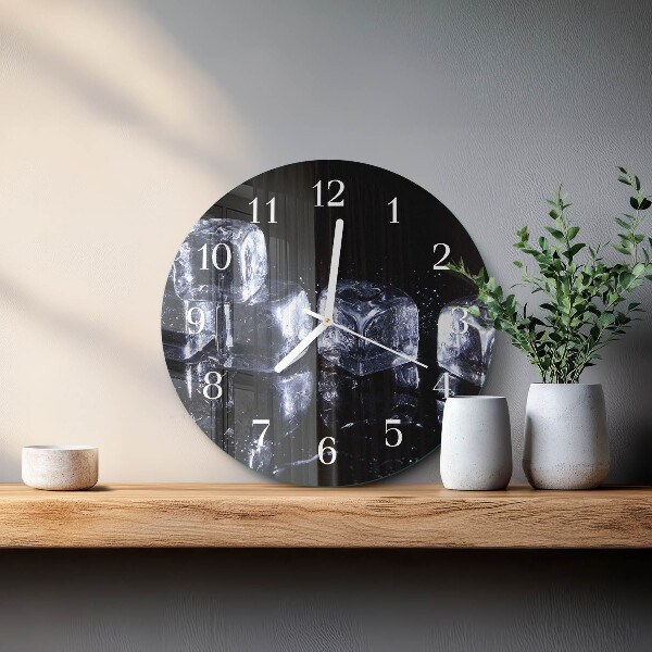 Glas wanduhr Eiswürfel