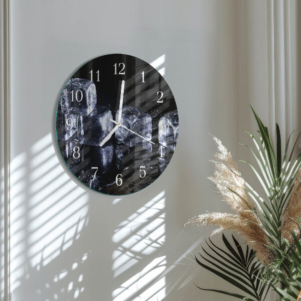Glas wanduhr Eiswürfel