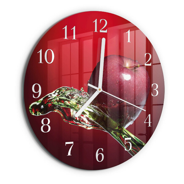 Glas wanduhr Apfel