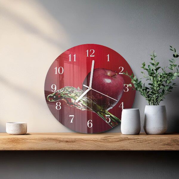 Glas wanduhr Apfel
