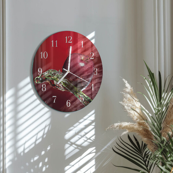 Glas wanduhr Apfel