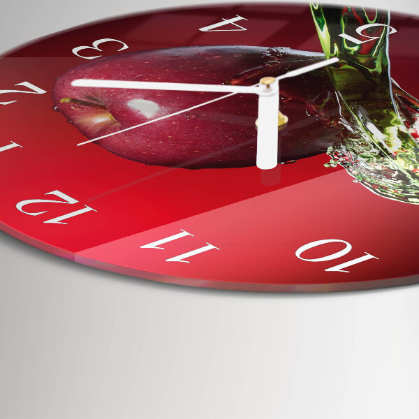 Glas wanduhr Apfel