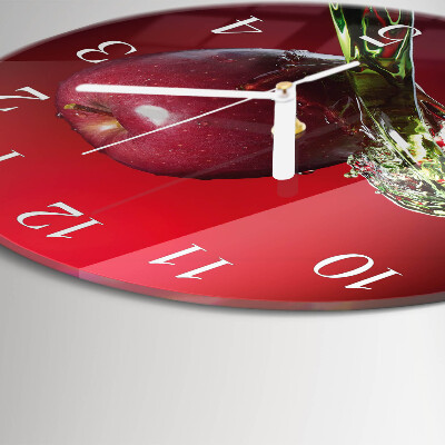 Glas wanduhr Apfel