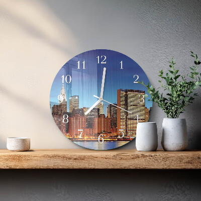 Glas wanduhr Horizont