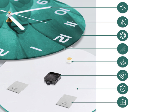 Glas wanduhr Horizont