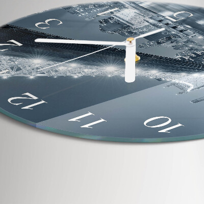 Glas wanduhr Brücke