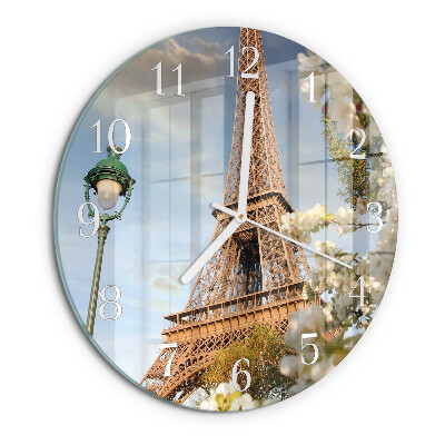 Glas wanduhr Eiffelturm Paris