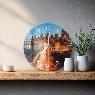 Glas wanduhr Horizont