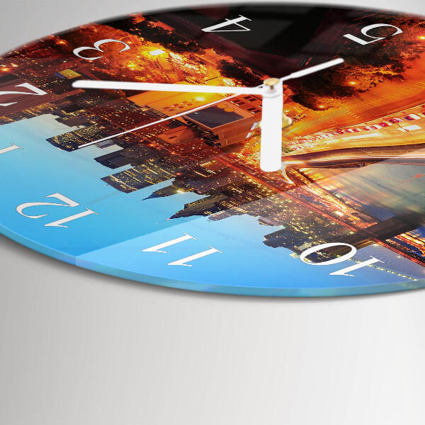 Glas wanduhr Horizont