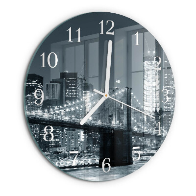 Glas wanduhr Horizontale Brücke