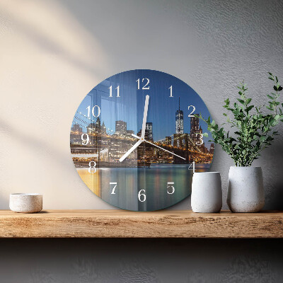 Glas wanduhr Horizontale Brücke