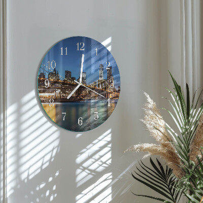 Glas wanduhr Horizontale Brücke